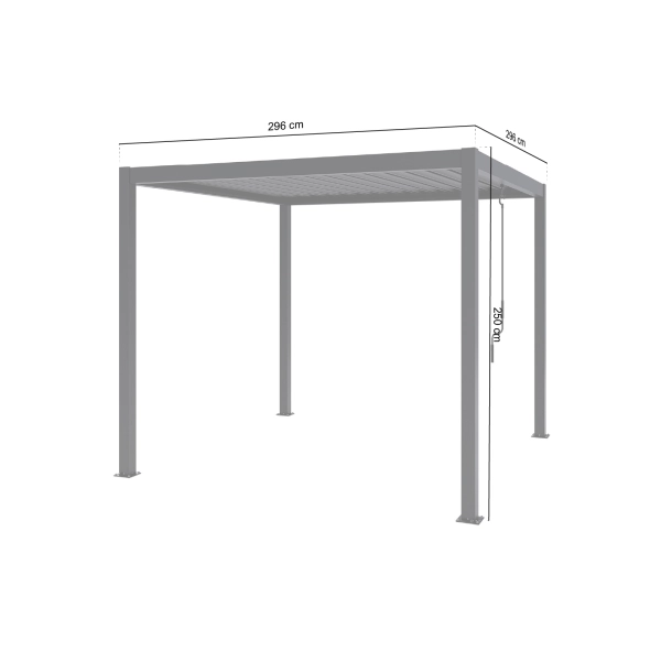 Pergola ogrodowa tarasowa aluminiowa NORDVIC Skyline 3 x 3 m Antracyt